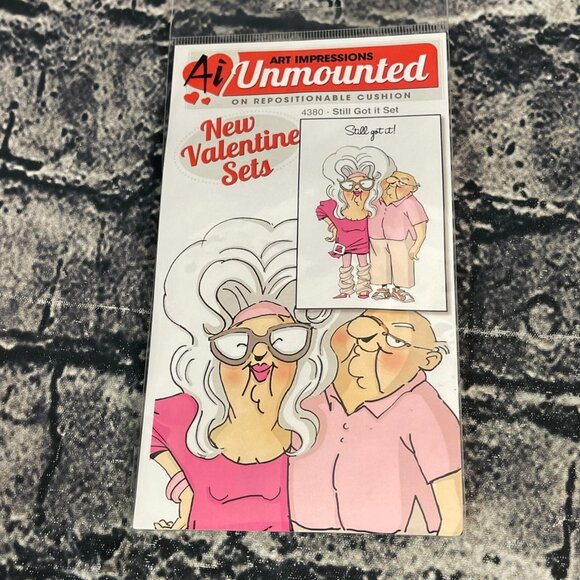 Art Impressions STILL GOT IT Valentines Day Set Cling Rubber Stamp Set - Picture 1 of 7